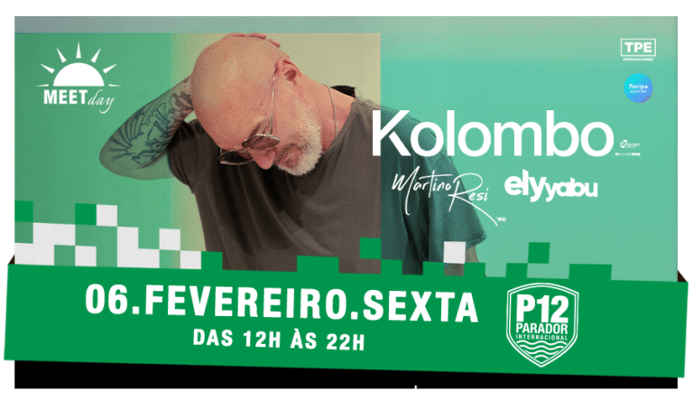 MEET DAY COM KOLOMBO | P12 JURERÊ 6 de fevereiro de 2026 P12 Jurerê - Parador 12 - Florianópolis