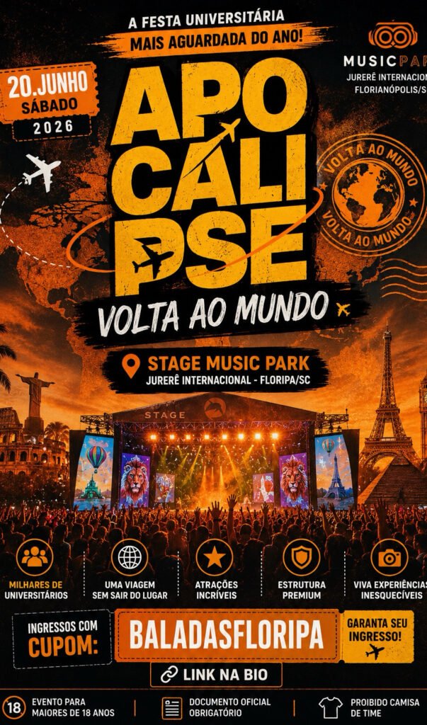 Apocalipse – Volta ao Mundo 3 Apocalipse Volta ao Mundo no Stage Music Park em Florianópolis