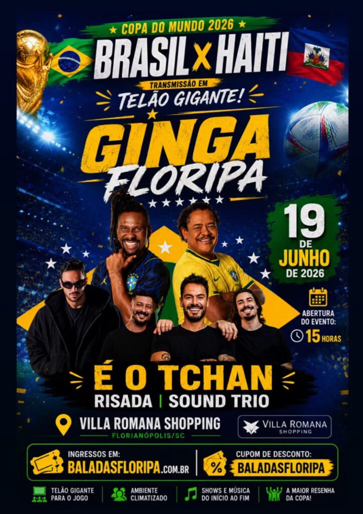Ginga Floripa 2026 - Brasil x Haiti - Show É o Tchan 6 giga floripa e o tchan
