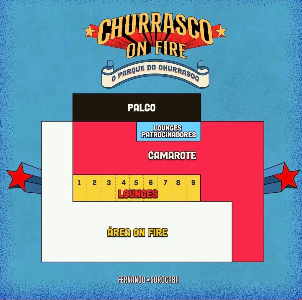 mapa Churrasco On Fire arena floripa