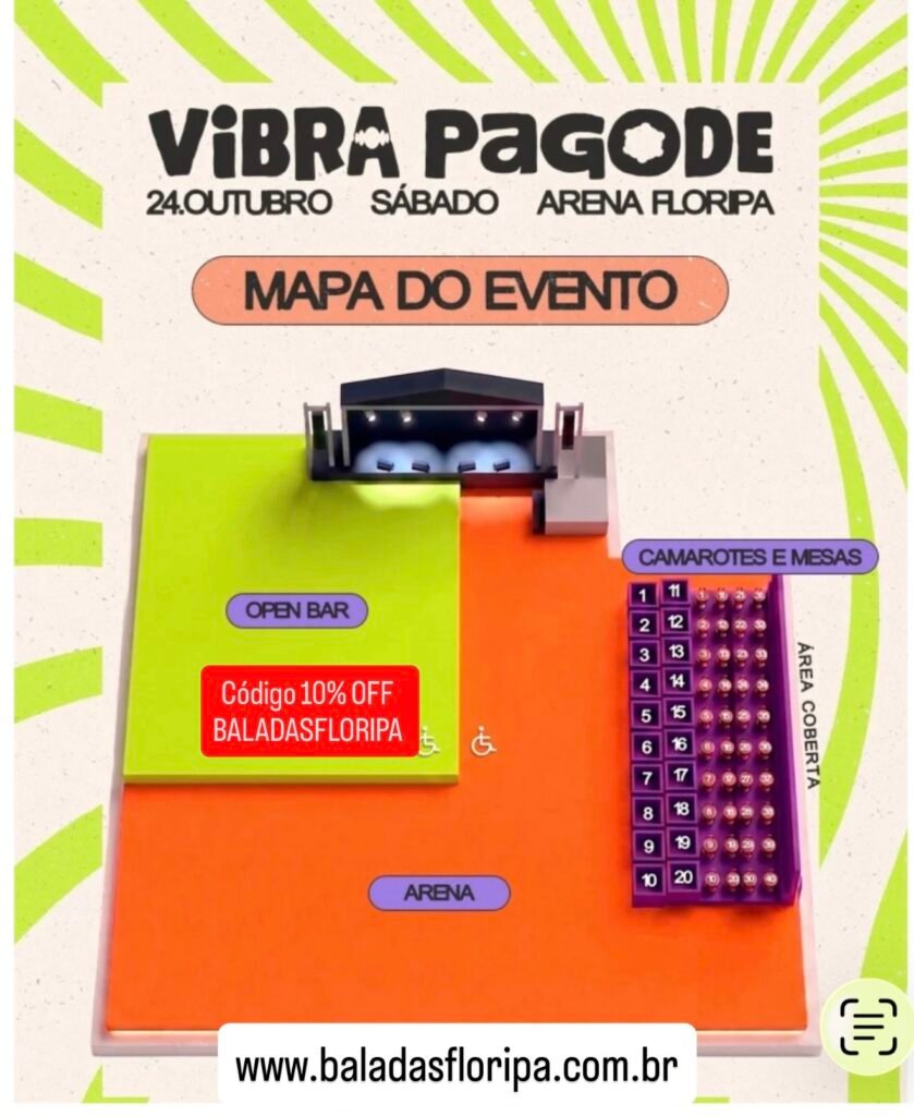 Belo Vibra Pagode na Arena Floripa -Florianopolis 3 mapa vibra pagode