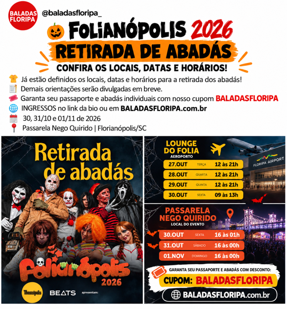 Folianópolis 2026: Retirada de Abadás, Horários e Atrações 2 folianopolis 2026